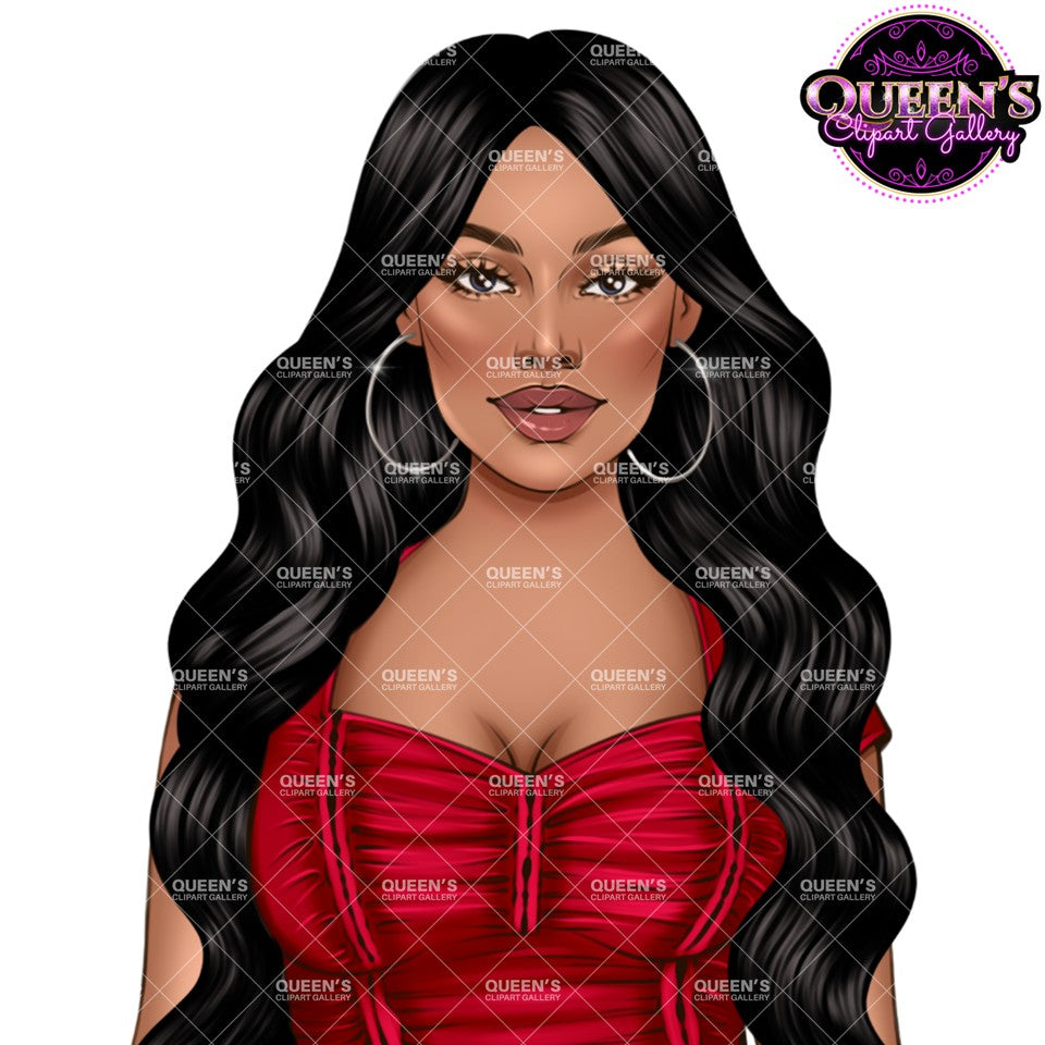Fashion Woman Clipart PNG | Elegant Woman Clipart | Stylish Girl PNG | Fashion Illustration | Dress Clipart