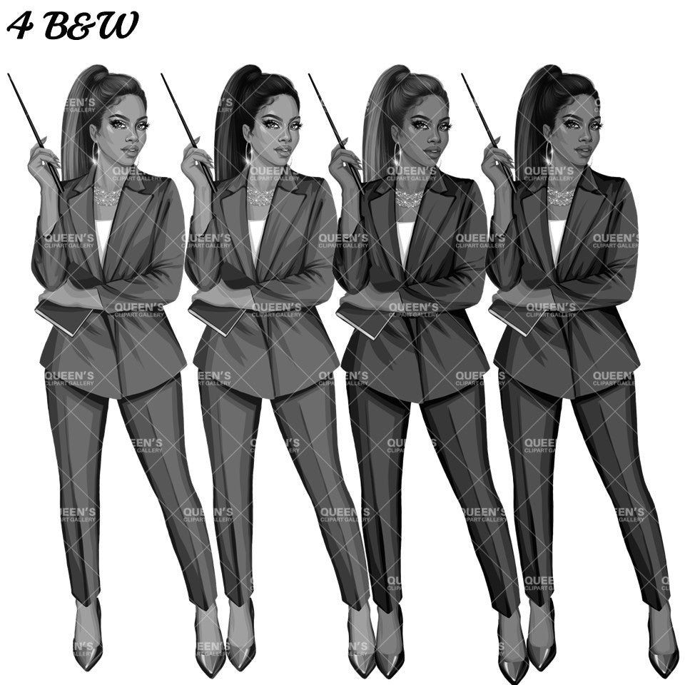 Teacher Clipart | Professional Woman PNG | Business Woman Clipart | Female Educator Illustration | Office Woman Illustration