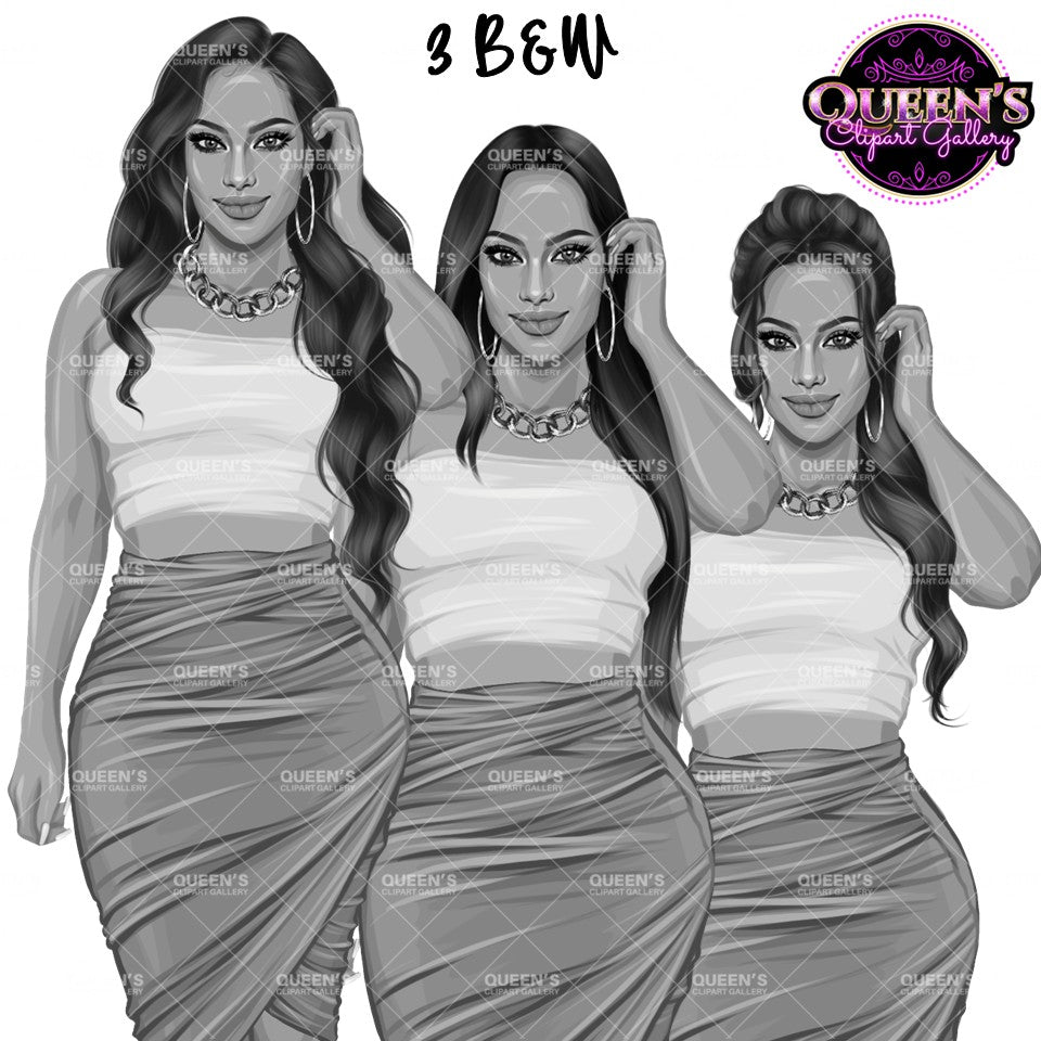 Woman in skirt, Fashion girl clipart, White woman, Summer girl clipart, Curvy girl, Beach time, Fashion illustration, Girl boss