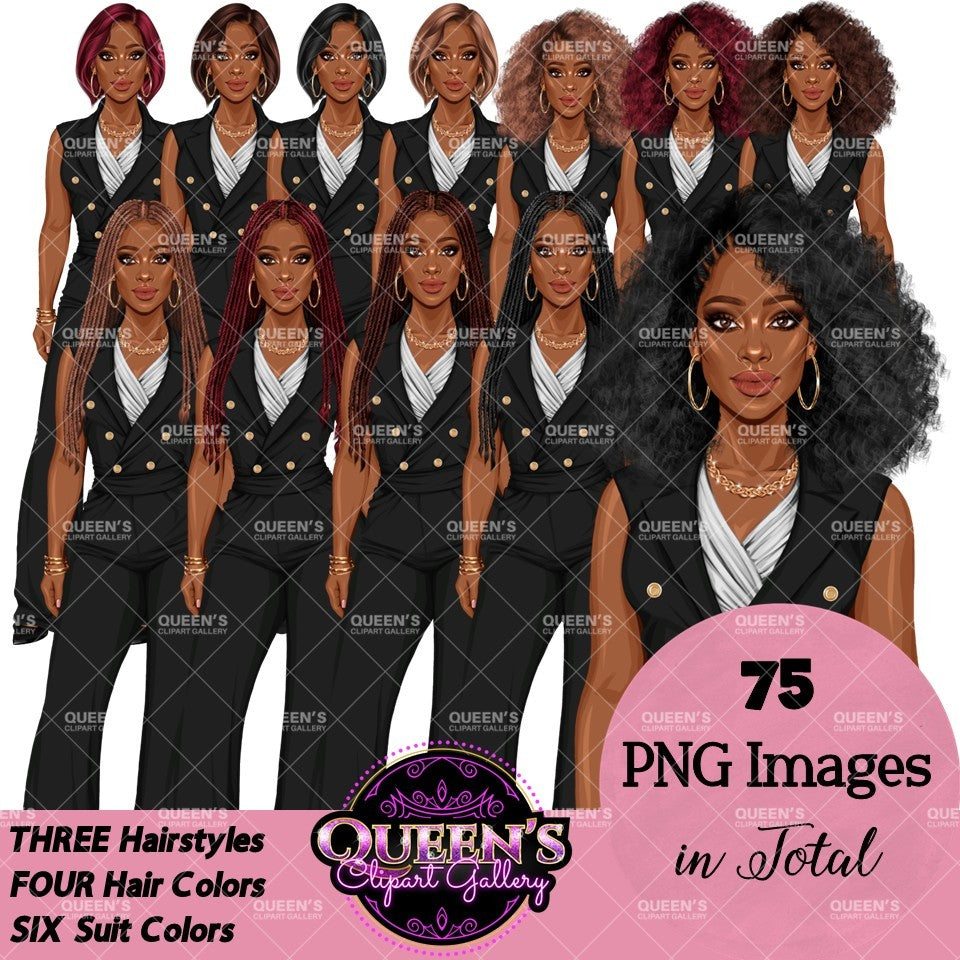 Afro woman, Boss lady, Business Lady, Lady boss clipart, Boss babe, Fashion girl clipart, Business woman clipart, Fashion illustration, Woman in suit