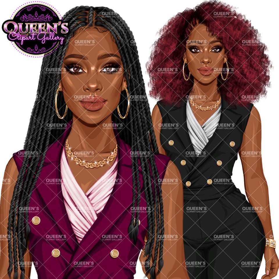 Afro woman, Boss lady, Business Lady, Lady boss clipart, Boss babe, Fashion girl clipart, Business woman clipart, Fashion illustration, Woman in suit