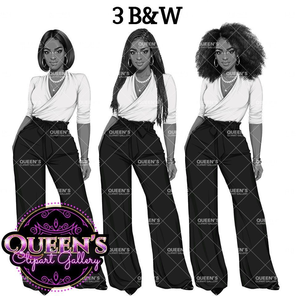Business Woman Clipart Bundle PNG | Professional Woman Clipart | Corporate Woman Clipart | Diverse Career Women PNG