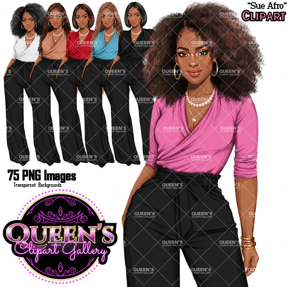 Afro Boss lady, Business Lady, Lady boss clipart, Boss babe, Fashion girl clipart, Business woman clipart, Fashion illustration, Afro girl