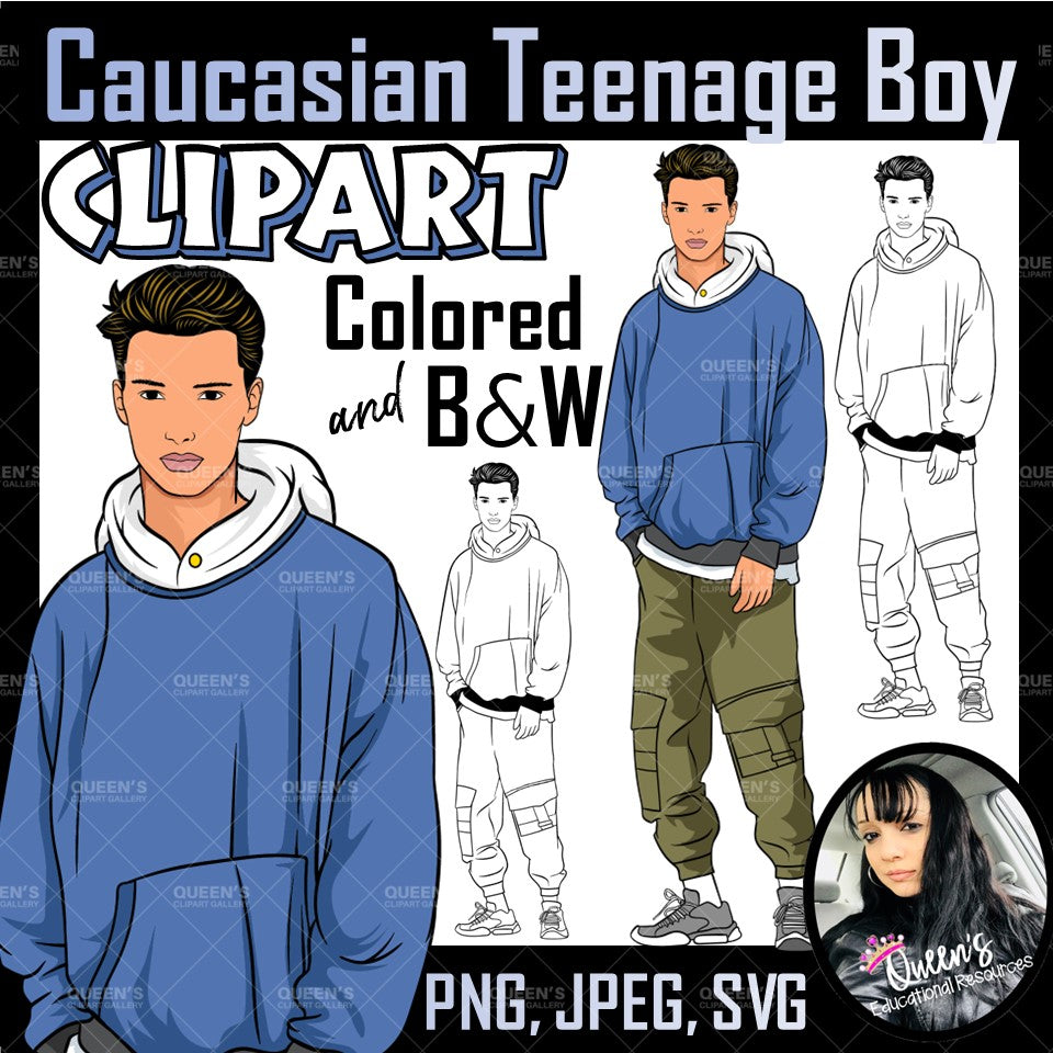 Teenagers, Male Teen Clipart, Female Teen Clipart, Teenager, Teenager Boy Clipart, Student Boy Clipart, Teens Thinking, Student, Back to school