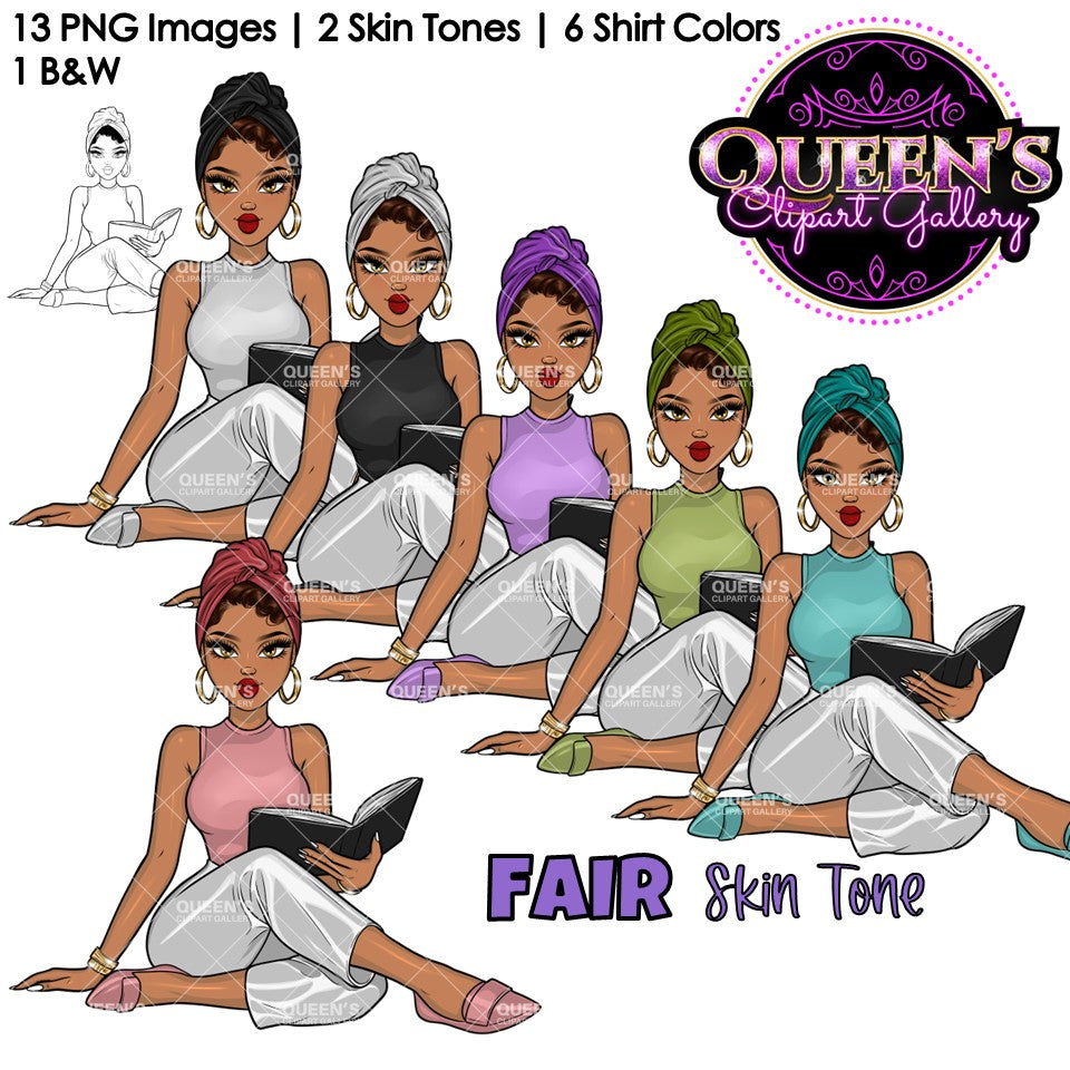Afro Girl Clipart | Afro Woman Clipart | Stickers, Planner Girl | Business Woman Clipart | Black Girl Magic | Afro Clipart | Booklover