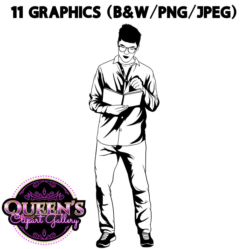 Teen Clipart | Teenagers Studying | Teenagers Reading | Teens Studying | Teenagers Clipart