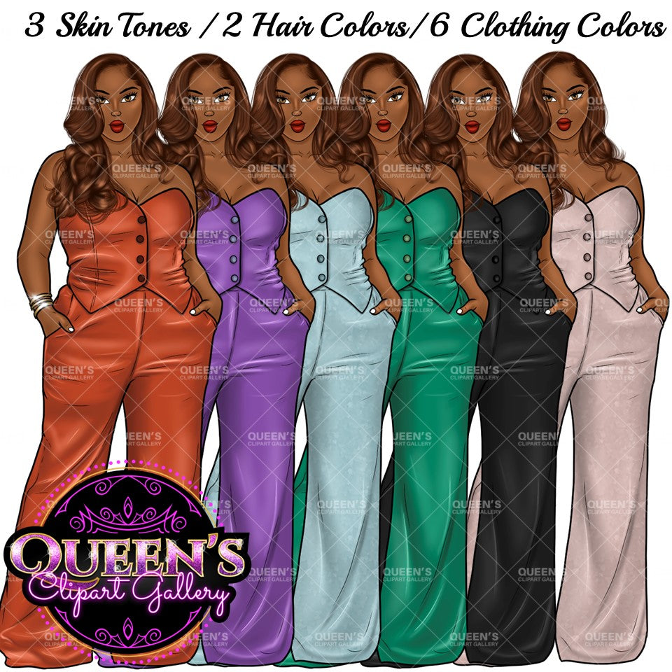 Afro Girl Clipart, Afro Woman Clipart, Fashion Girl Clipart, Fashion Illustration Clipart, Black Girl Magic, Girl Boss, African American