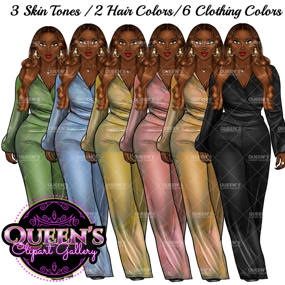 Afro Girl Clipart, Afro Woman Clipart, Fashion Girl Clipart, Fashion Illustration Clipart, Black Girl Magic, Girl Boss, African American