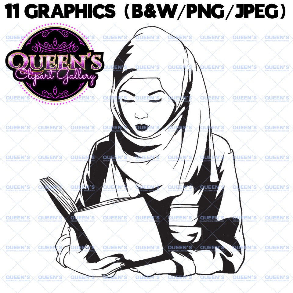 Teens Reading | Teenagers | Back to School | Teens Reading | Reading Clipart | Books Clipart | Reading Clipart