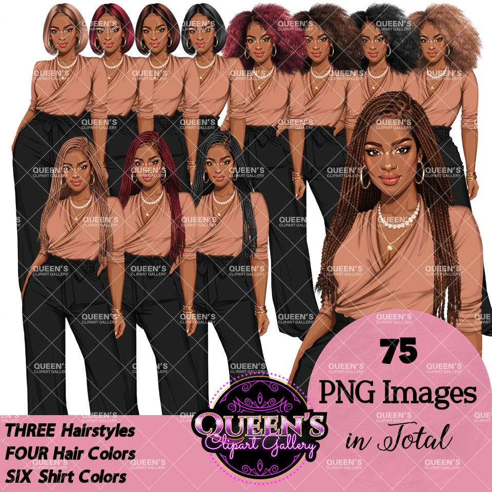 Afro Boss lady, Business Lady, Lady boss clipart, Boss babe, Fashion girl clipart, Business woman clipart, Fashion illustration, Afro girl