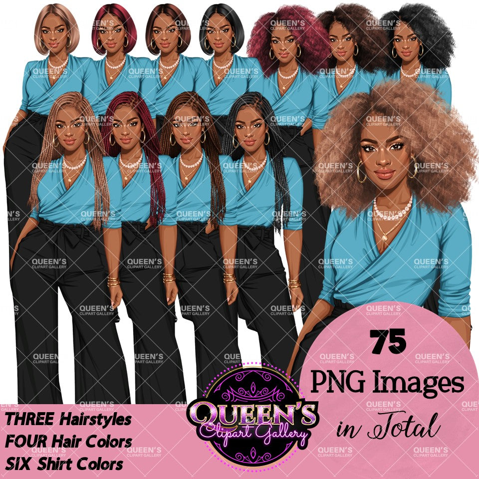 Afro Boss lady, Business Lady, Lady boss clipart, Boss babe, Fashion girl clipart, Business woman clipart, Fashion illustration, Afro girl