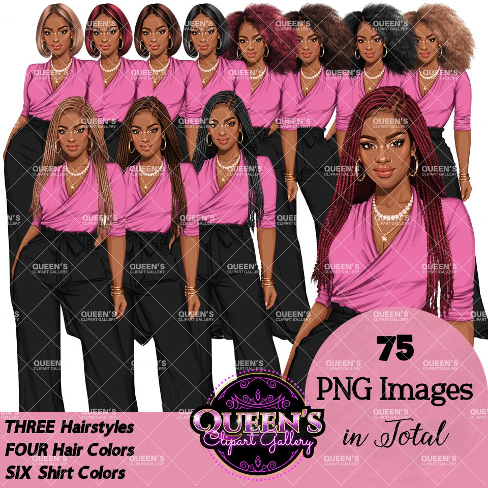 Afro Boss lady, Business Lady, Lady boss clipart, Boss babe, Fashion girl clipart, Business woman clipart, Fashion illustration, Afro girl