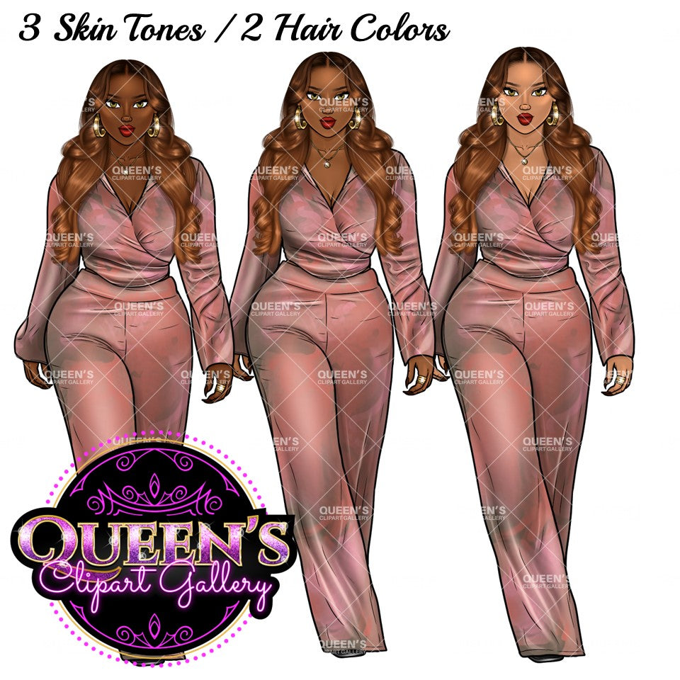 Afro Girl Clipart, Afro Woman Clipart, Fashion Girl Clipart, Fashion Illustration Clipart, Black Girl Magic, Girl Boss, African American