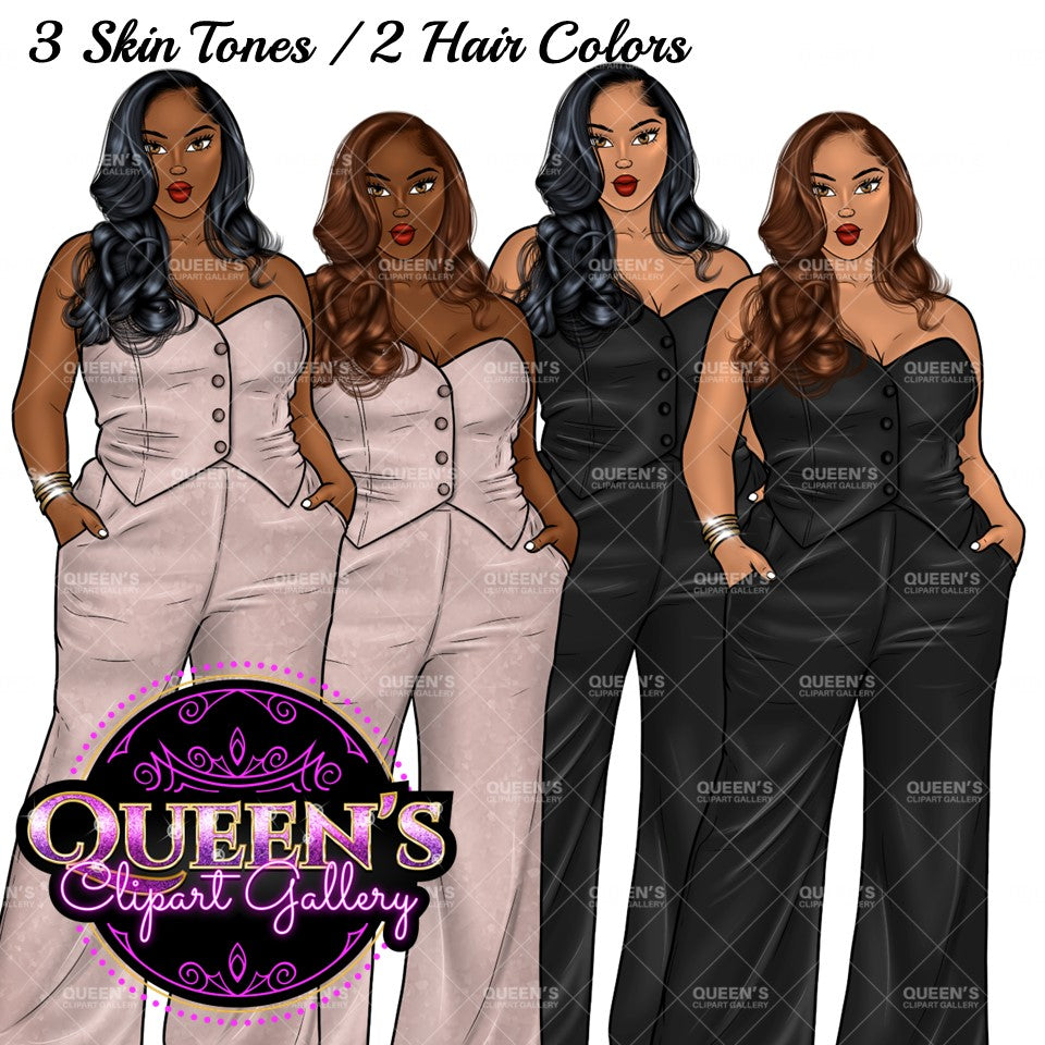 Afro Girl Clipart, Afro Woman Clipart, Fashion Girl Clipart, Fashion Illustration Clipart, Black Girl Magic, Girl Boss, African American