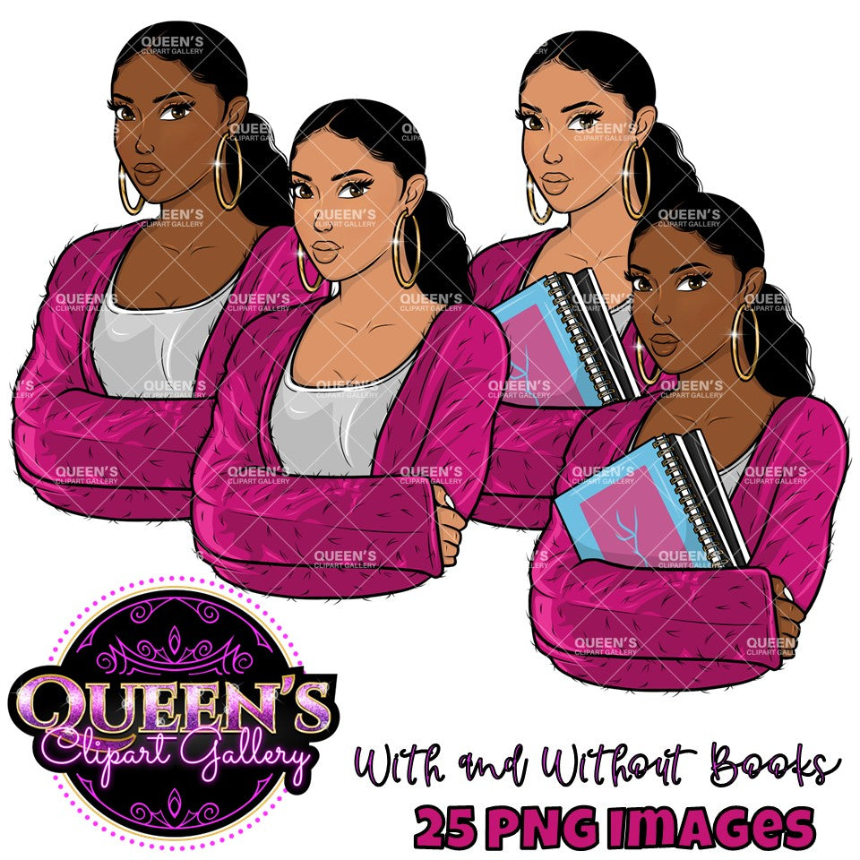 African American woman, Lady boss clipart, Teacher clipart, Afro woman, Booklover, Boss lady, Black girl magic, Fashion girl clipart, Books