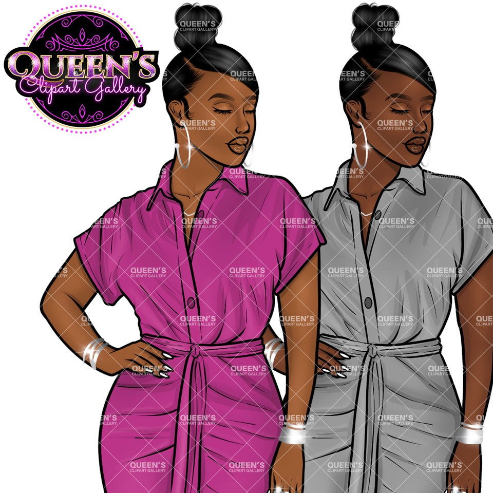 Black girl PNG | Afro girl clipart | Black woman clipart | Black girl magic | Fashion girl clipart | Girl boss clipart | Curvy girl | Boss
