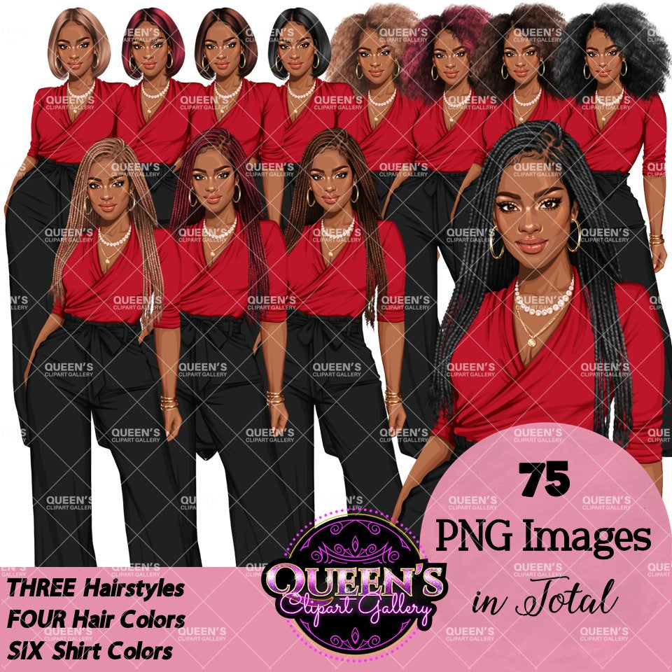 Afro Boss lady, Business Lady, Lady boss clipart, Boss babe, Fashion girl clipart, Business woman clipart, Fashion illustration, Afro girl