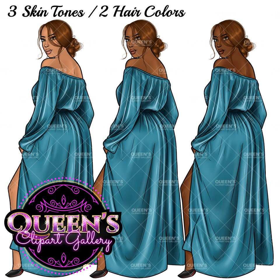 Afro Girl Clipart, Afro Woman Clipart, Fashion Girl Clipart, Fashion Illustration Clipart, Black Girl Magic, Girl Boss, African American
