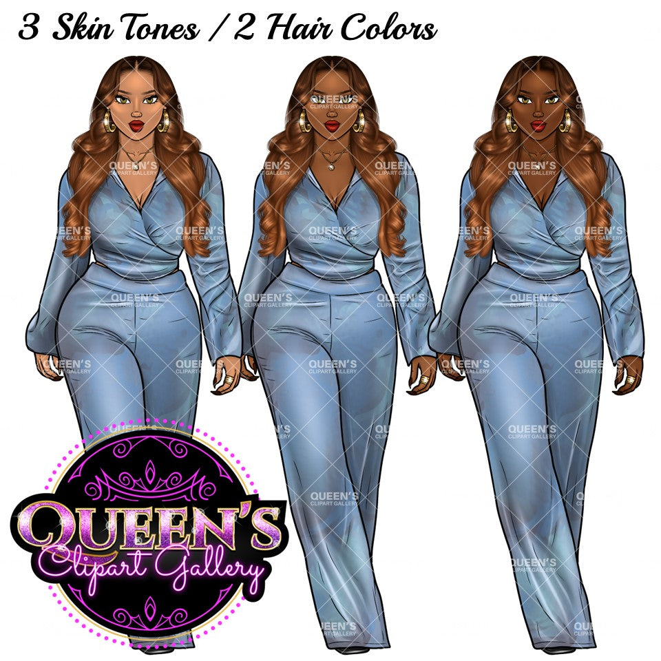 Afro Girl Clipart, Afro Woman Clipart, Fashion Girl Clipart, Fashion Illustration Clipart, Black Girl Magic, Girl Boss, African American