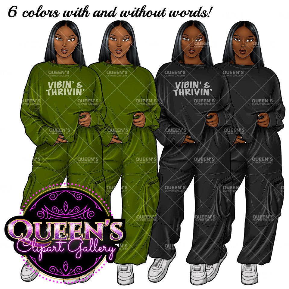 Afro Girl Clipart, Afro Woman Clipart, Fashion Girl Clipart, Fashion Illustration Clipart, Black Girl Magic, Girl Boss, African American