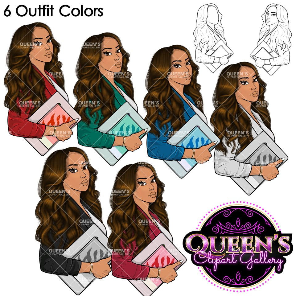 Afro Girl Clipart, Afro Woman Clipart, Stickers, Planner Girl, Business Woman Clipart, Black Girl Magic, Girl Boss, Afro Clipart, Fashion