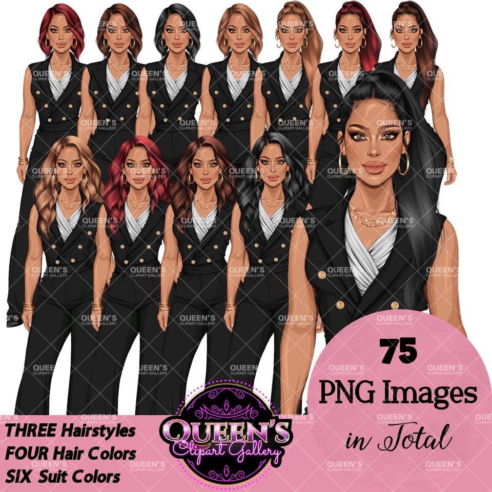 Boss lady, Business Lady, Lady boss clipart, Boss babe, Fashion girl clipart, Business woman clipart, Fashion illustration, Woman in suit
