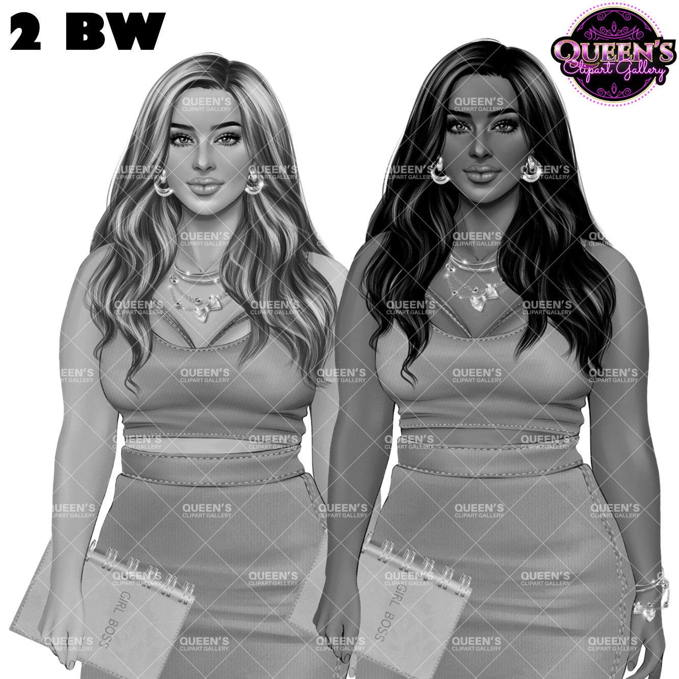 Fashion Girl Clipart | Woman Clipart | Planner Girl PNG | Fashion Girl Illustration | Journal Illustration
