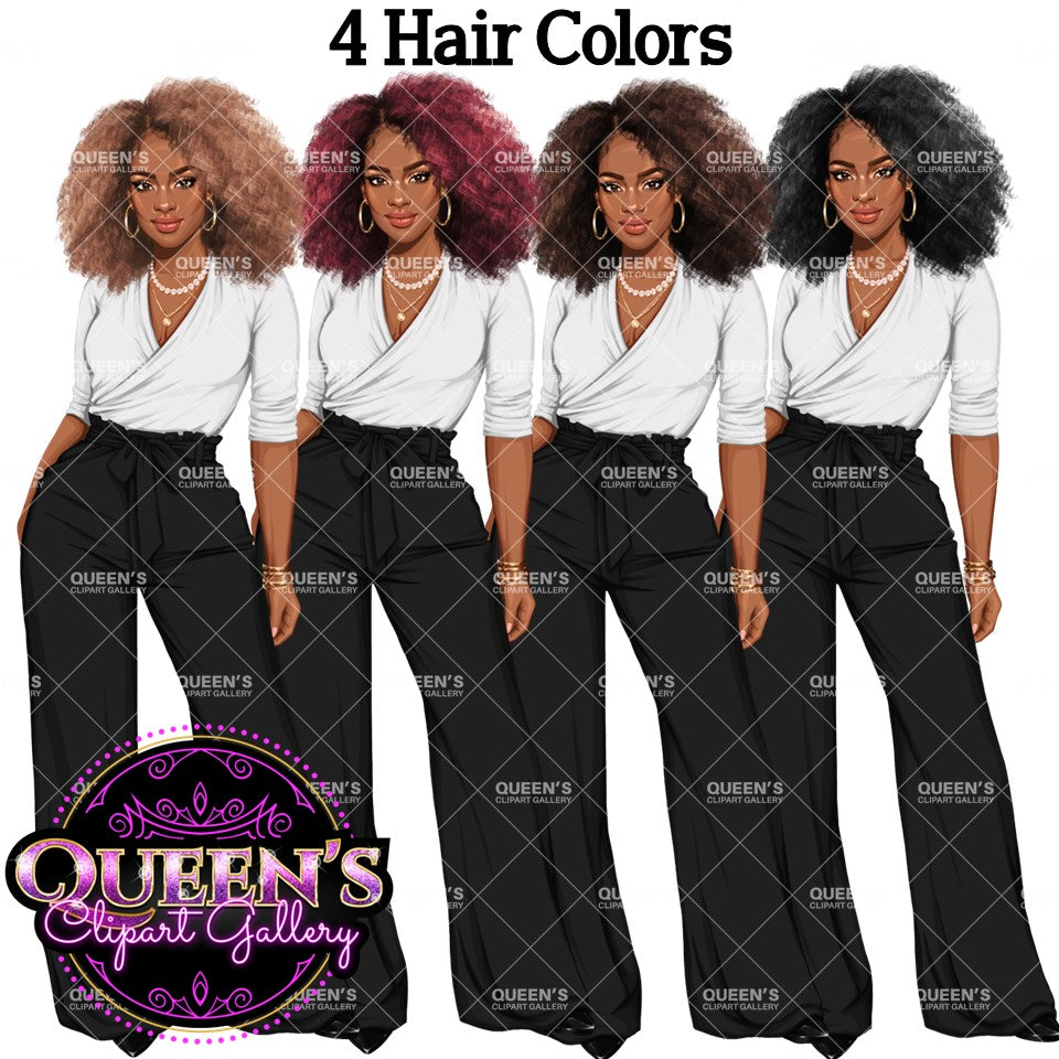 Afro Boss lady, Business Lady, Lady boss clipart, Boss babe, Fashion girl clipart, Business woman clipart, Fashion illustration, Afro girl