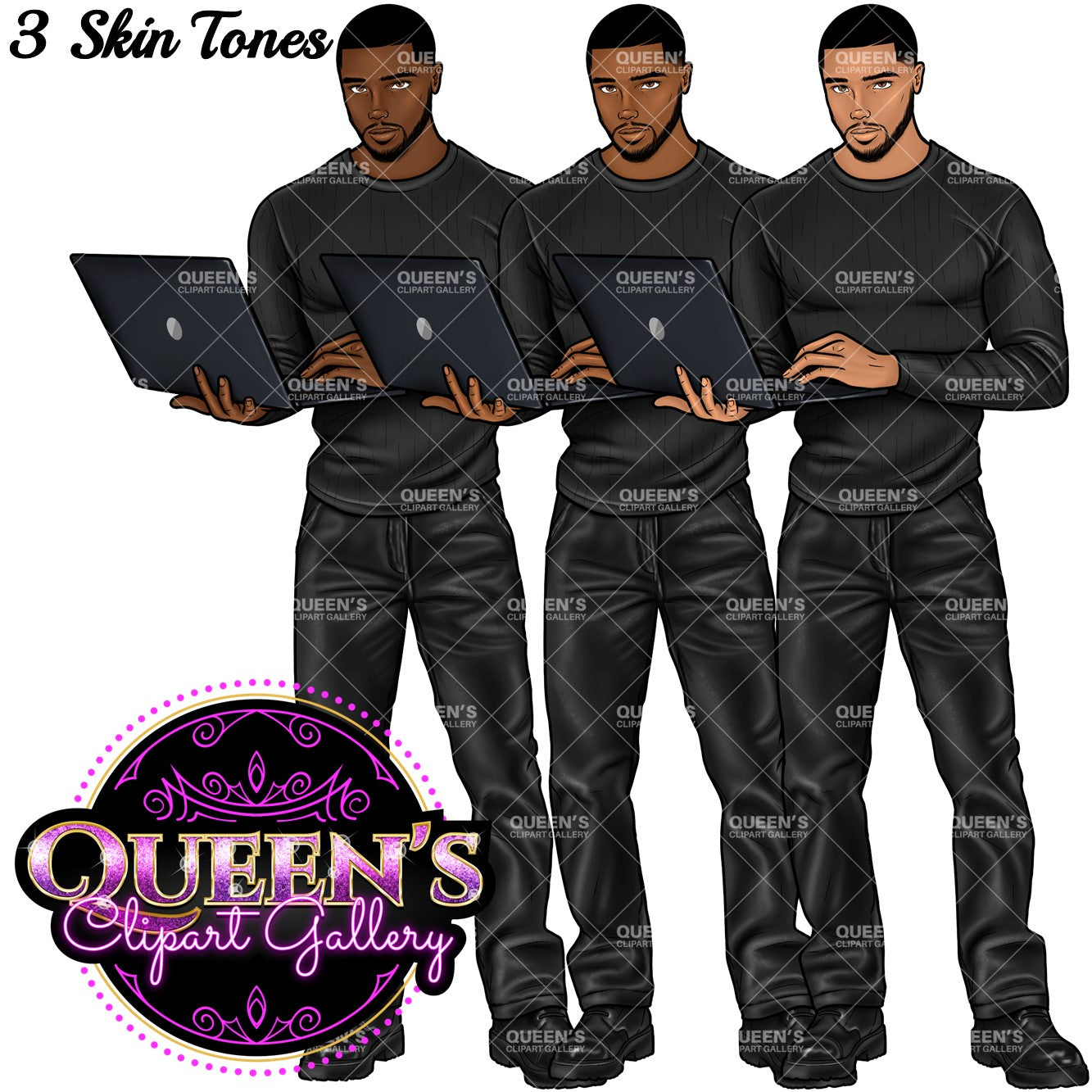 Man clipart, Handsome man clipart, Boyfriend clipart, Casual man clipart, Male clipart, African American man clipart, Black man clipart