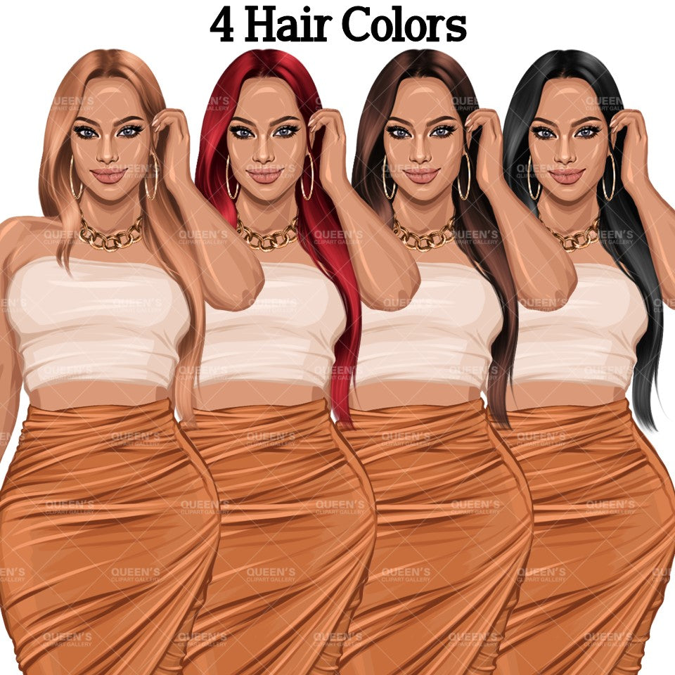 Black girl PNG, African American woman, Afro girl, Summer clipart, Woman in skirt, Fashion girl clipart, White woman, Summer girl clipart, Beach time, Fashion illustration