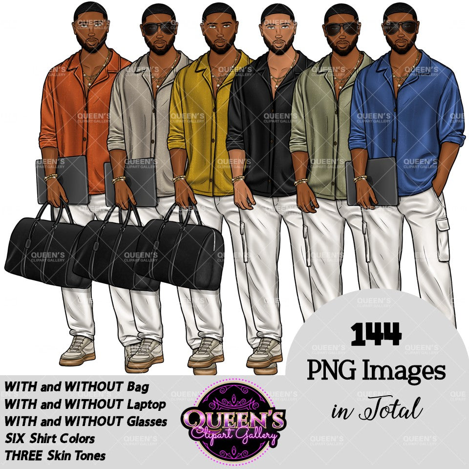 Man clipart, Handsome man clipart, Boyfriend clipart, Casual man clipart, Male clipart, African American man clipart, Black man clipart