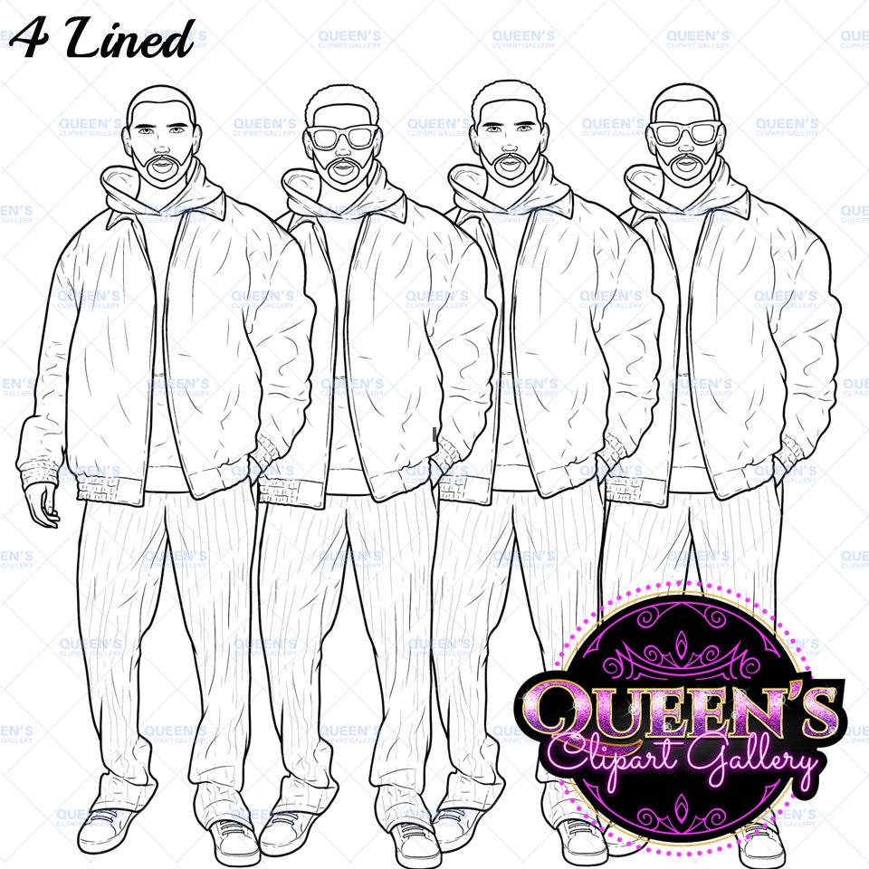 Man clipart, Handsome man clipart, Boyfriend clipart, Casual man clipart, Male clipart, African American man clipart, Black man clipart