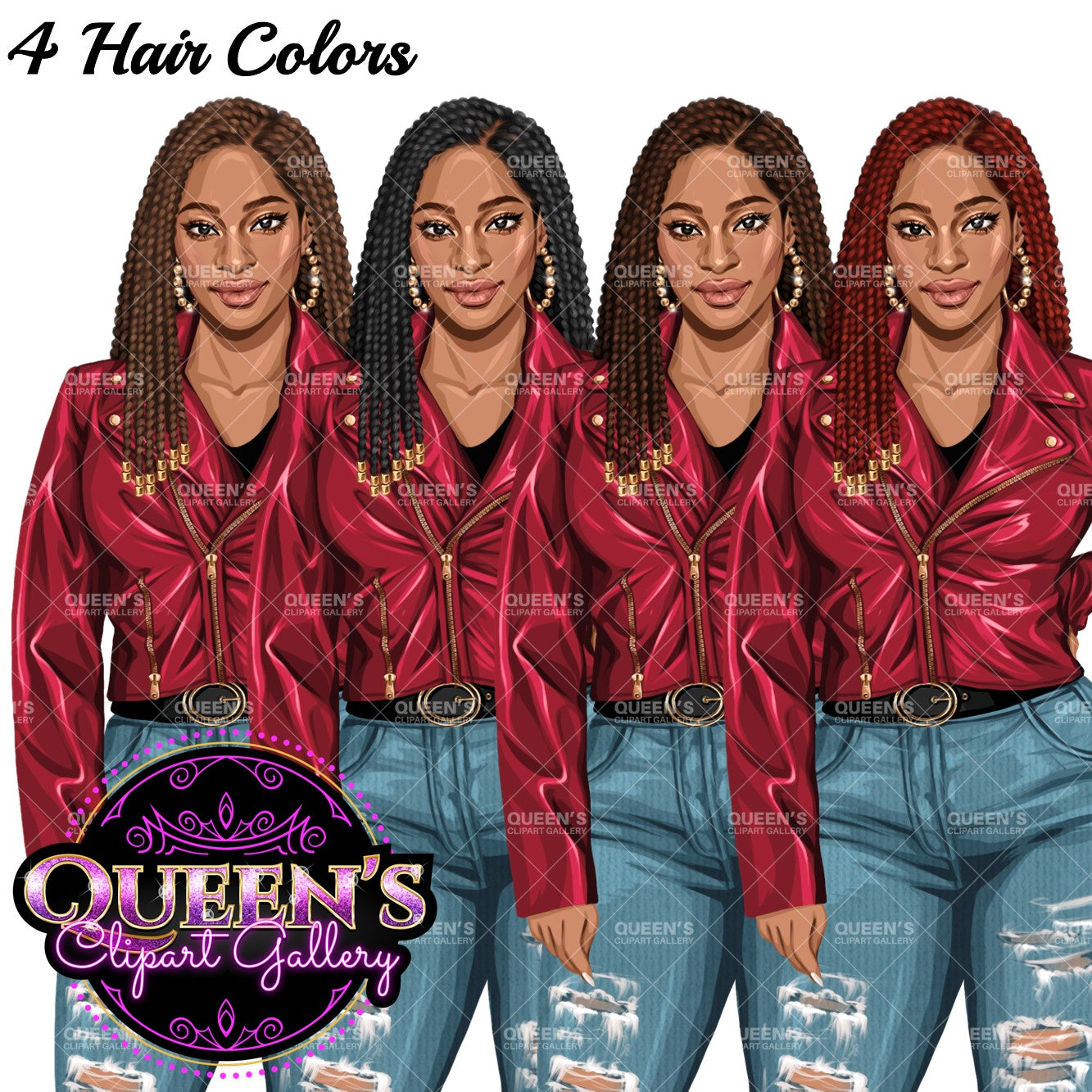 Denim girl clipart, Fashion girl clipart, Jeans girl clipart, Fashion illustration, Curvy girl clipart, Afro girl, African American woman