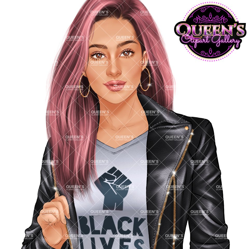 Black Lives Matter clipart, Denim jeans girl, Hands up clipart, BLM, Black lives, Juneteenth clipart, Girl Power, Fashion girl clipart