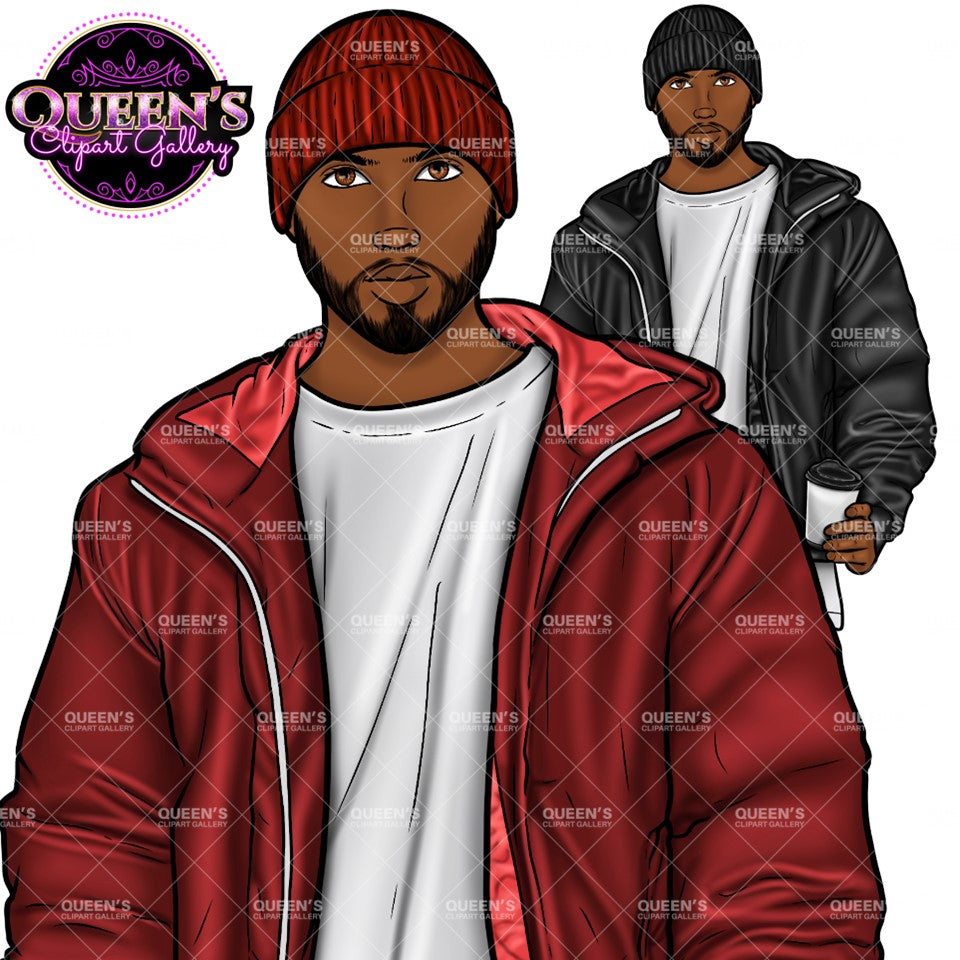 Man clipart, Handsome man clipart, Boyfriend clipart, Casual man clipart, Male clipart, African American man clipart, Black man clipart