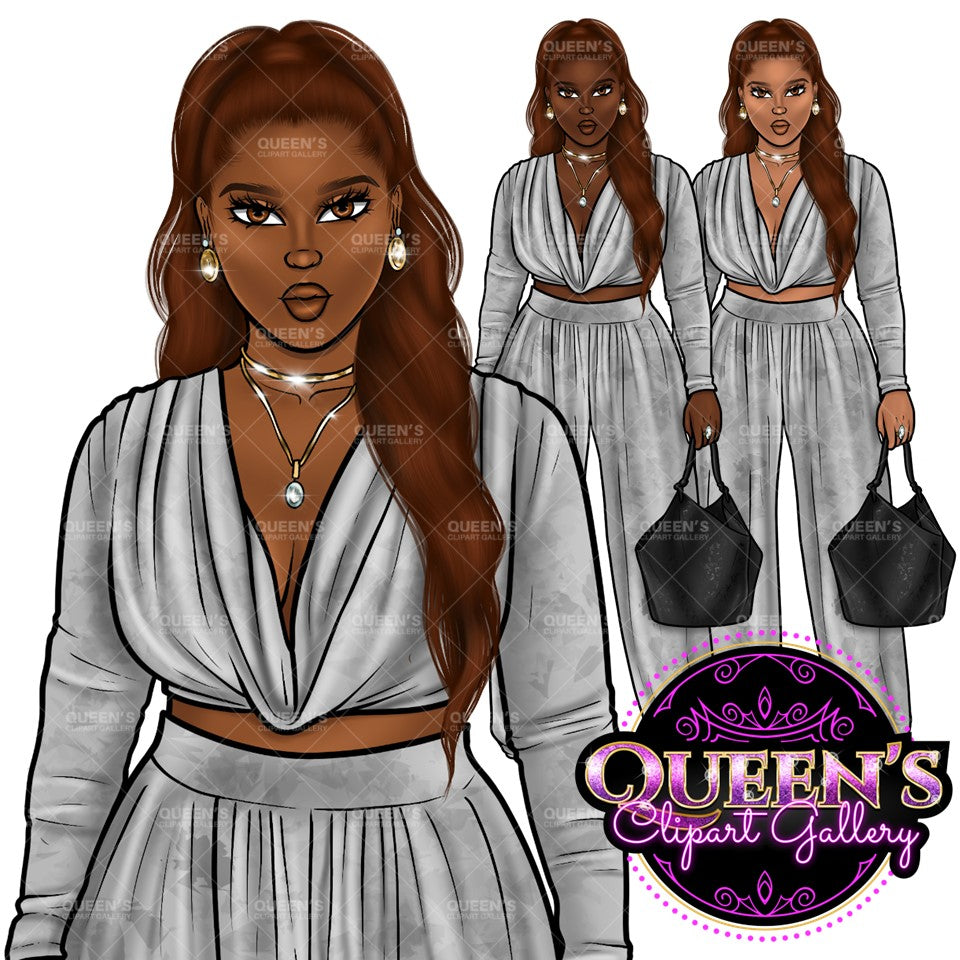 Afro girl clipart, Fashion clipart, Black woman clipart, Black girl magic, Fashion girl clipart, Girl boss clipart, Curvy girl, Black Queen