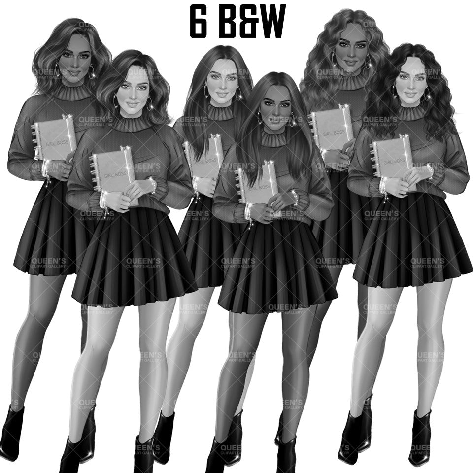 Planner girl clipart, Lady boss clipart, Woman clipart, Lady boss, Fashion girl clipart, Girl boss clipart, Fashion woman, Journal writing, Fashion illustration clipart, Journal