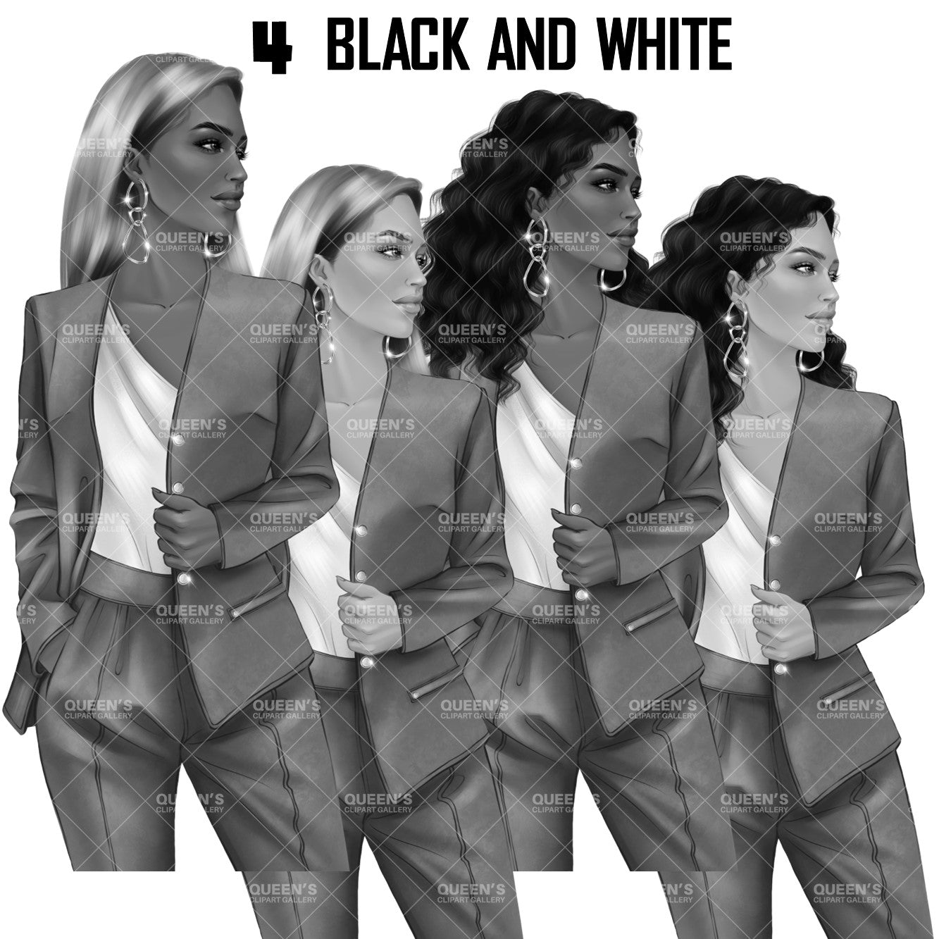 Boss woman, Boss babe, Woman clipart, Lady boss, Business woman, Boss lady, Fashion Illustration, Fashion girl, Work lady, Business, Leadership