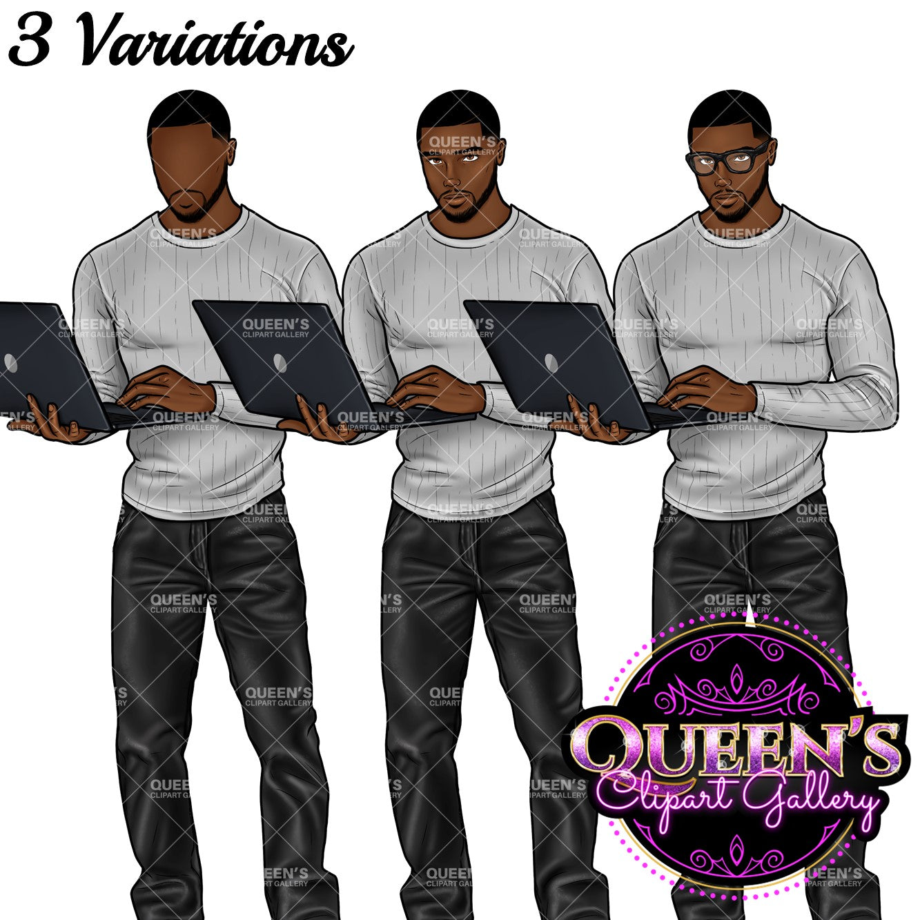Man clipart, Handsome man clipart, Boyfriend clipart, Casual man clipart, Male clipart, African American man clipart, Black man clipart