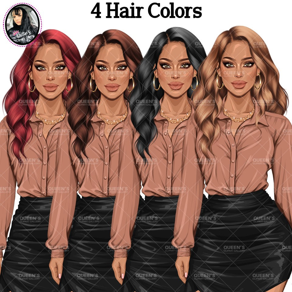 Afro woman, Boss lady, Business Lady, Lady boss, Boss babe, Fashion girl clipart, Business woman, Fashion illustration, Woman in skirt