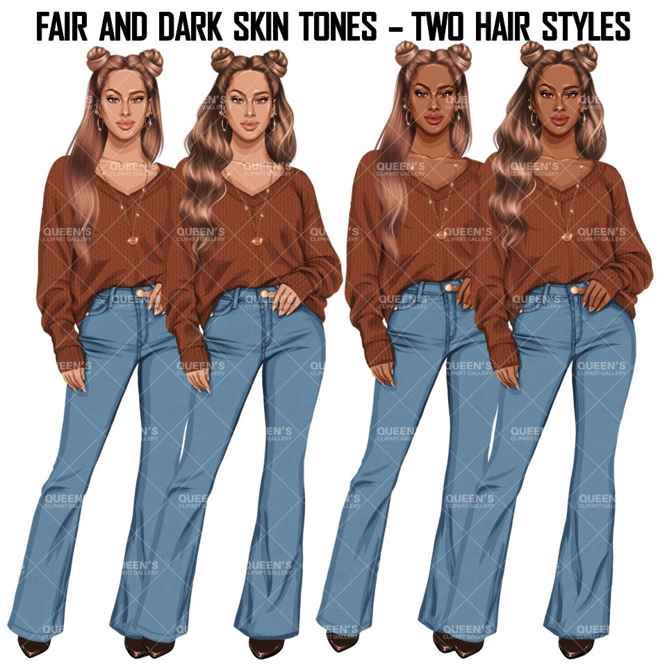 Denim jeans girl, Fashion girl clipart, Curvy girl clipart, Fashion girl clipart, Denim girl, Jeans girl, Girl clipart, Cute girl clipart