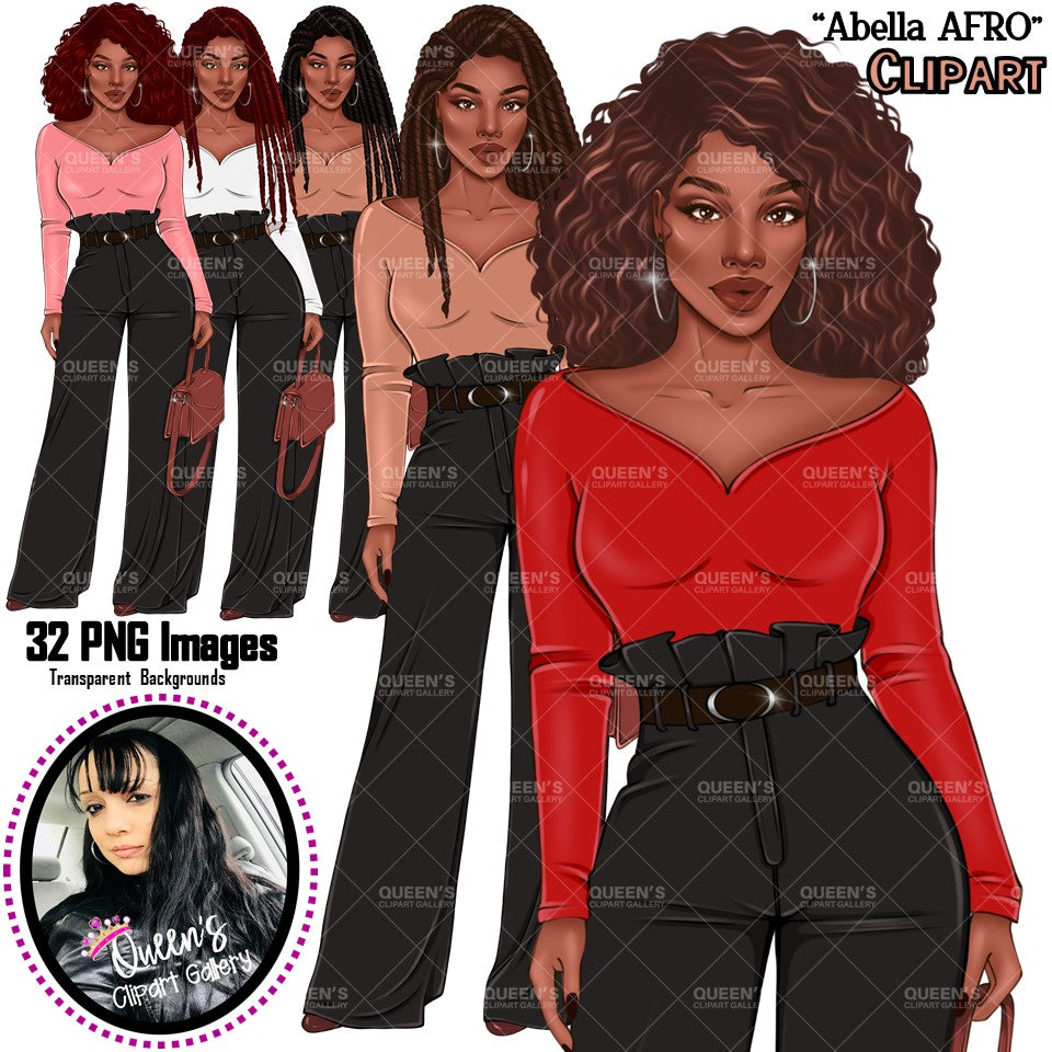Black girl magic PNG, Afro girl clipart, Fashion girl clipart, Black woman clipart, Boss lady, Curvy girl clipart, African American woman