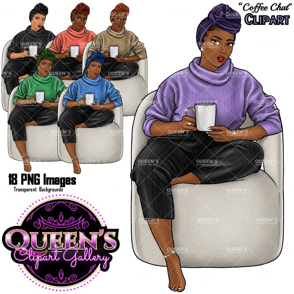 Afro girl clipart | Black girl clipart | Fashion clipart | Black woman clipart | Black girl magic | African American Art
