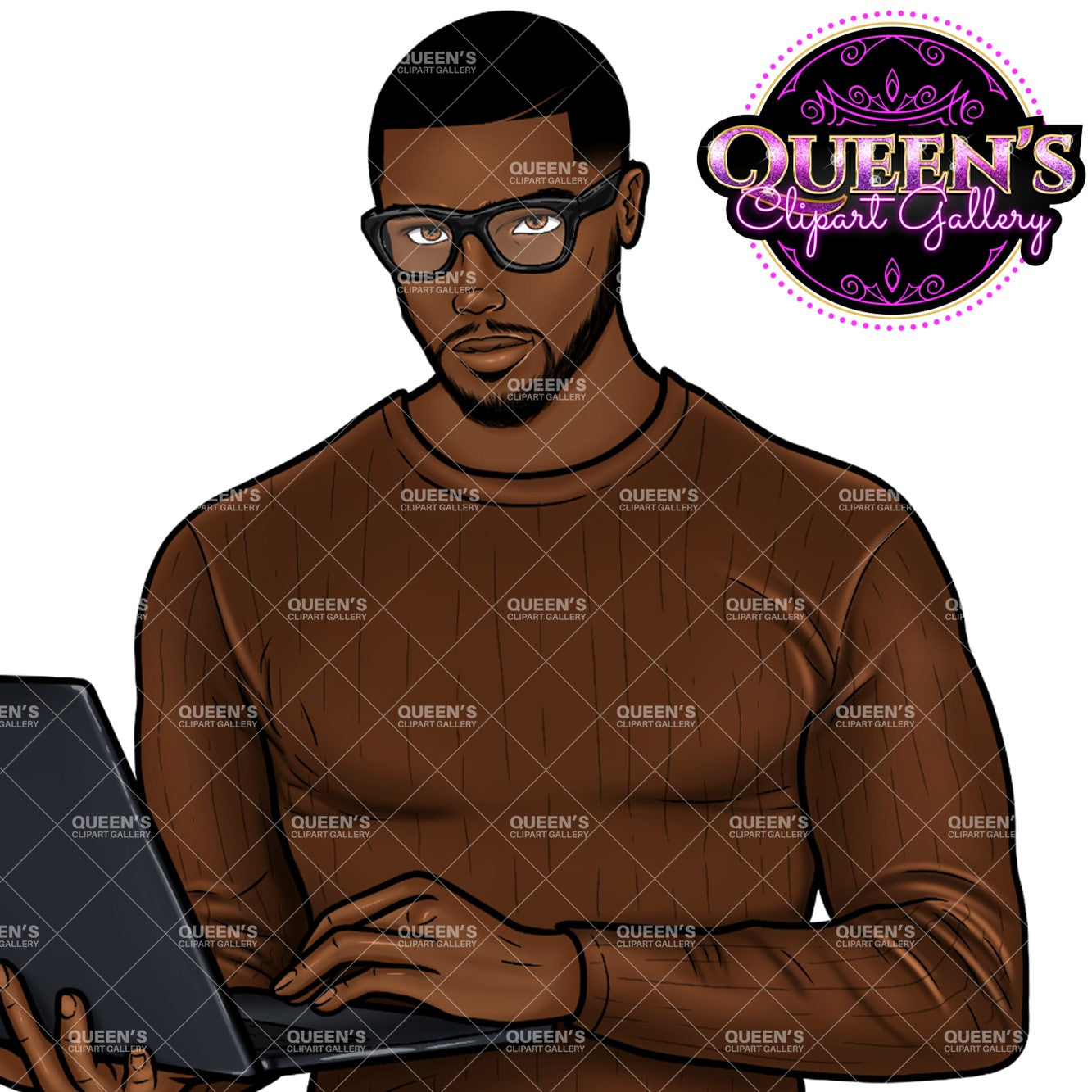 Man clipart, Handsome man clipart, Boyfriend clipart, Casual man clipart, Male clipart, African American man clipart, Black man clipart