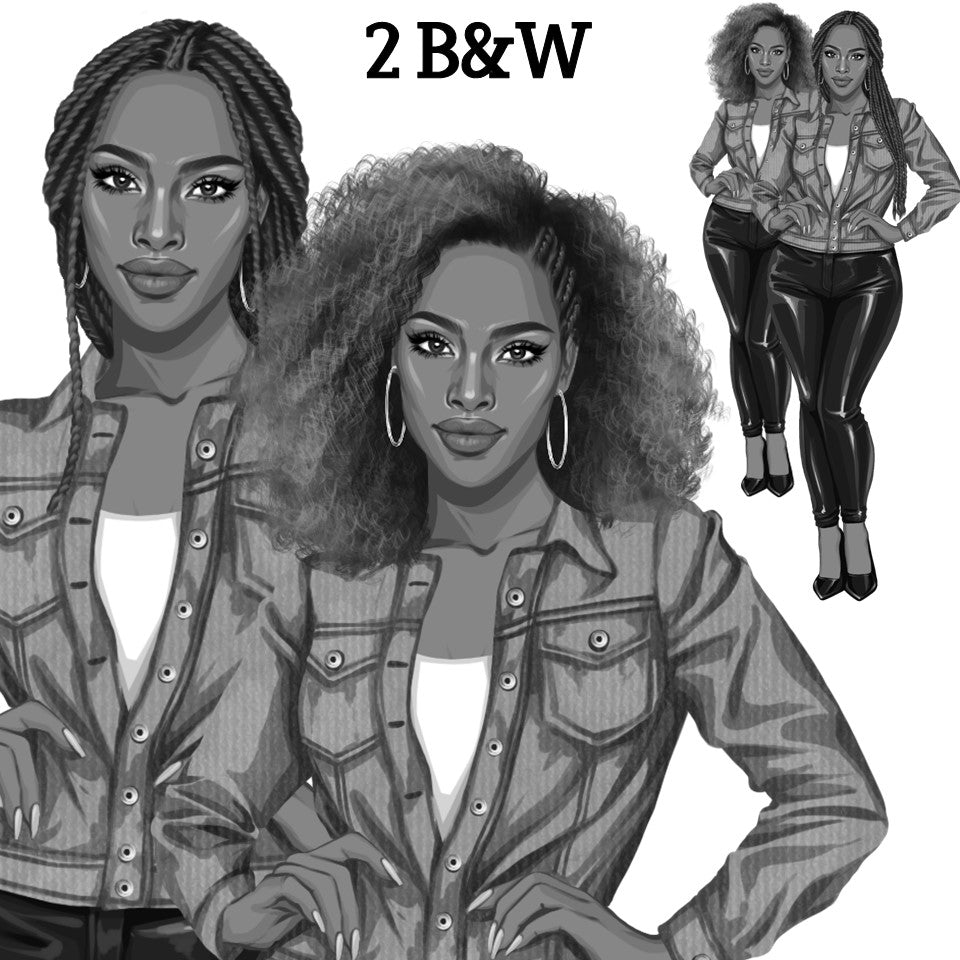 African American woman, Leather pants, Denim jeans girl, Afro girl clipart, Fashion clipart, Black woman clipart, Black girl magic, Fashion girl clipart, Girl boss clipart, Black girl png