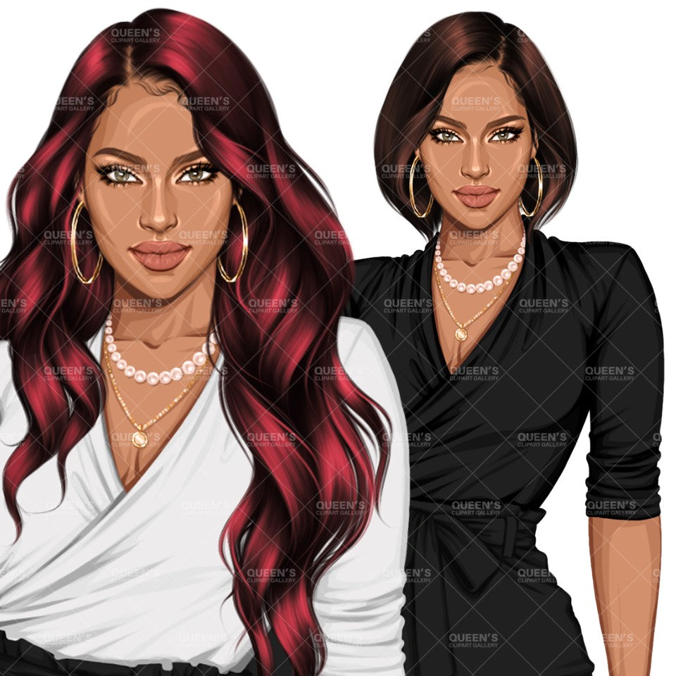 Afro Boss lady, Business Lady, Lady boss clipart, Boss babe, Fashion girl clipart, Business woman clipart, Fashion illustration, Afro girl