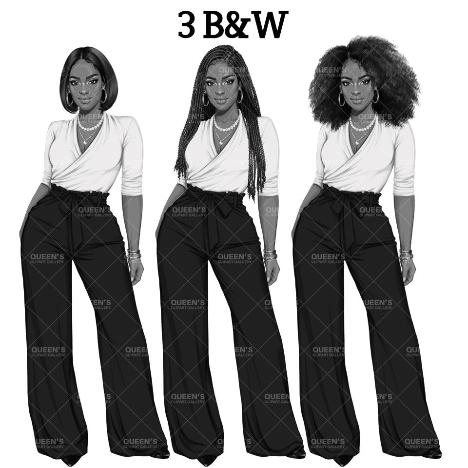 Afro Boss lady, Business Lady, Lady boss clipart, Boss babe, Fashion girl clipart, Business woman clipart, Fashion illustration, Afro girl