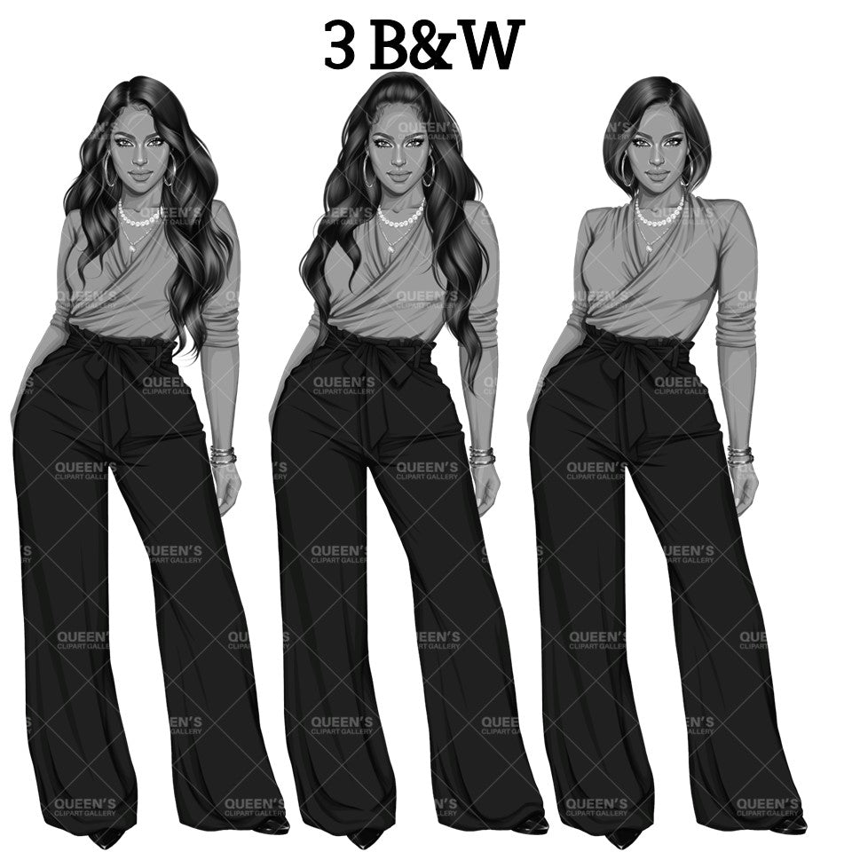 Afro Boss lady, Business Lady, Lady boss clipart, Boss babe, Fashion girl clipart, Business woman clipart, Fashion illustration, Afro girl