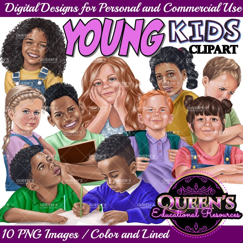 Young students reading and writing, Elementary students, Primary grades students, Kids, Kiddos, Student clipart, Children clipart, Young kids clipart, Back to School, young girl clipart, young boy clipart, Students reading