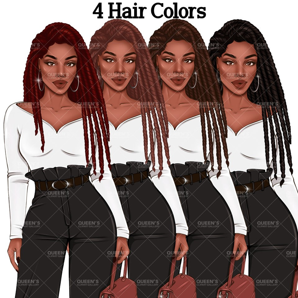 Black girl magic PNG, Afro girl clipart, Fashion girl clipart, Black woman clipart, Boss lady, Curvy girl clipart, African American woman